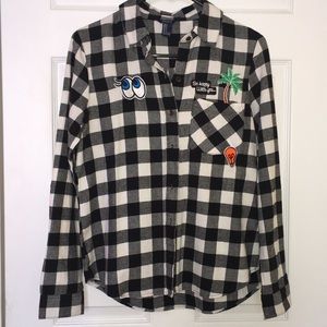 Plaid button up long sleeve